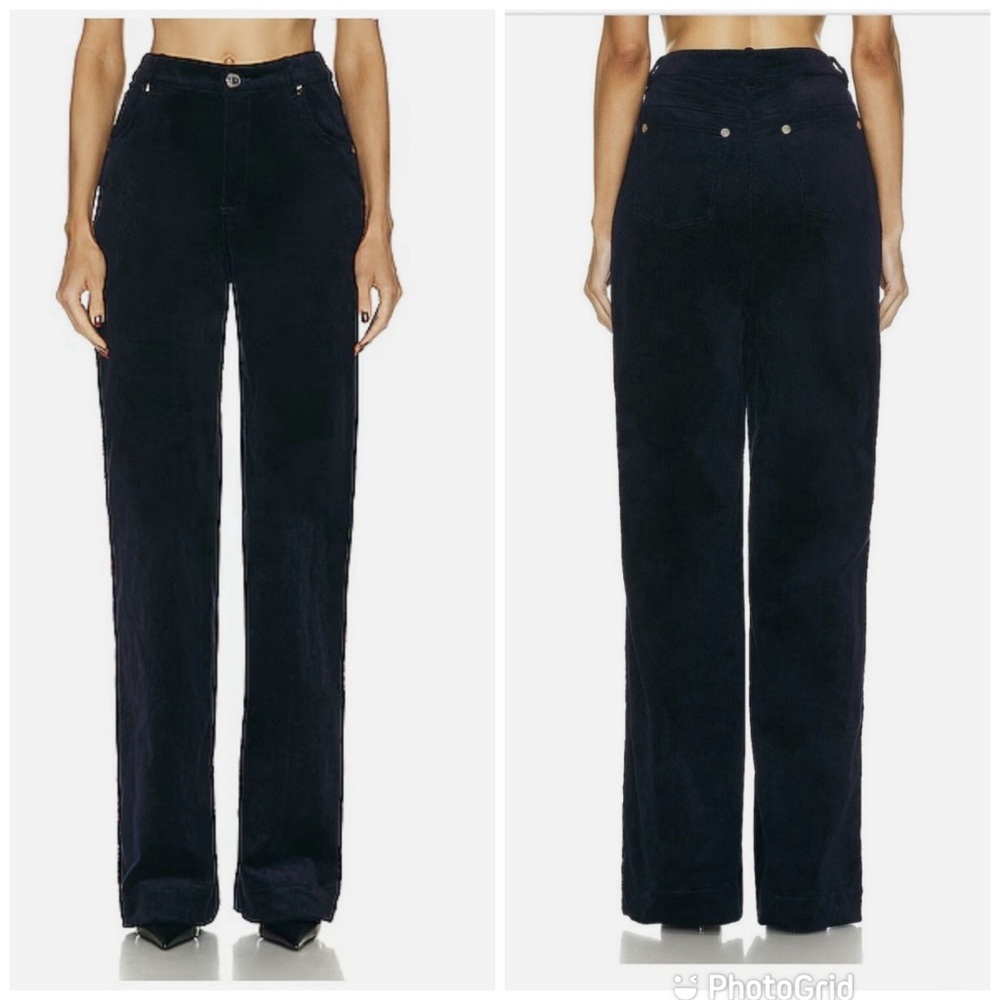 STAUD Grayson Cotton Tweed Wide-leg Pants in Black New with Tags!